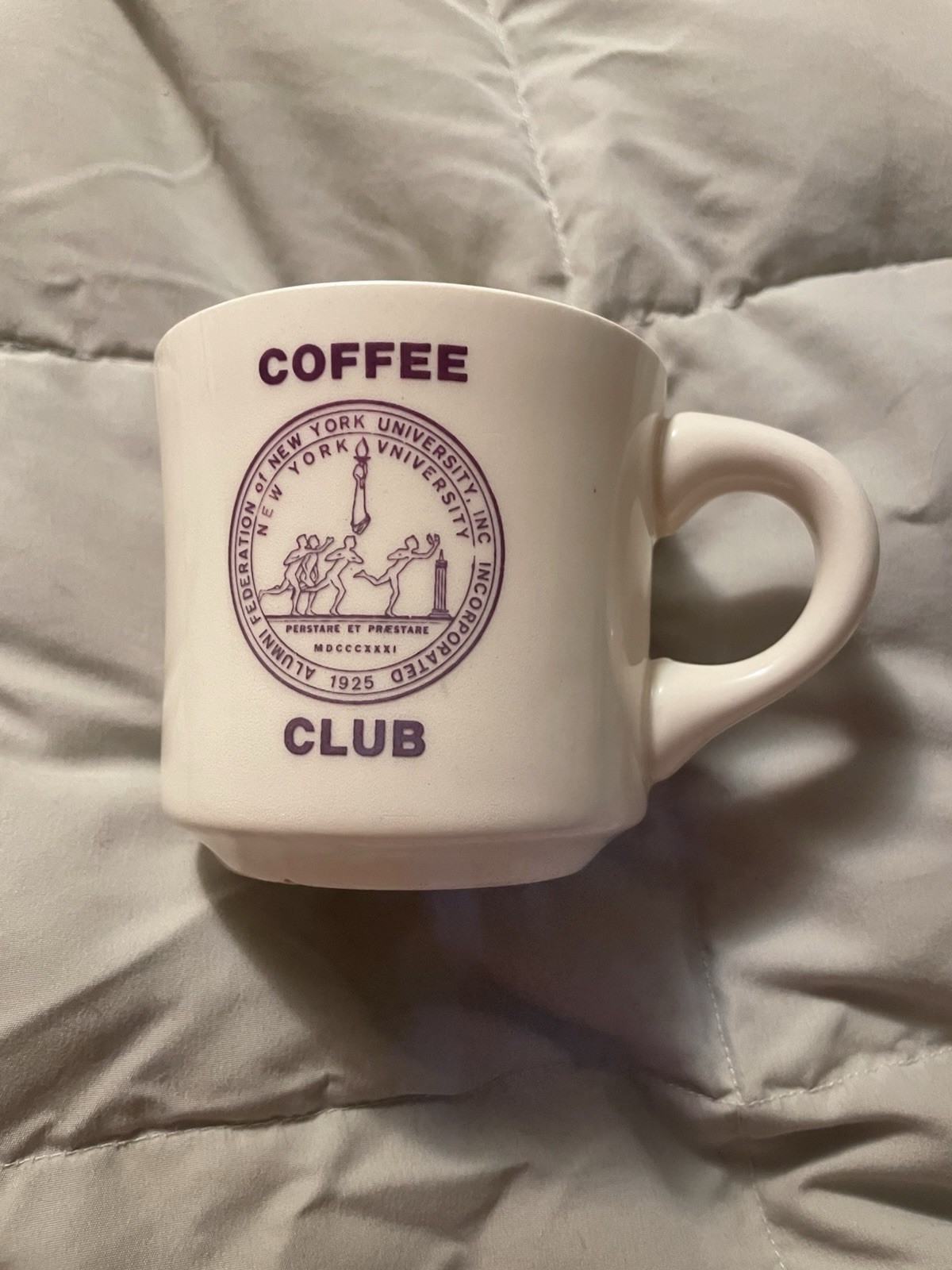 New York University Coffee Mug Alumni Federation Vintage Coffee Club Vintage