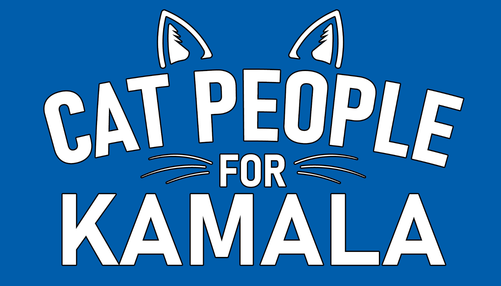 Cat People for Kamala Sticker 4x7 Fun Childless Cat Lady Kamala Harris 2028