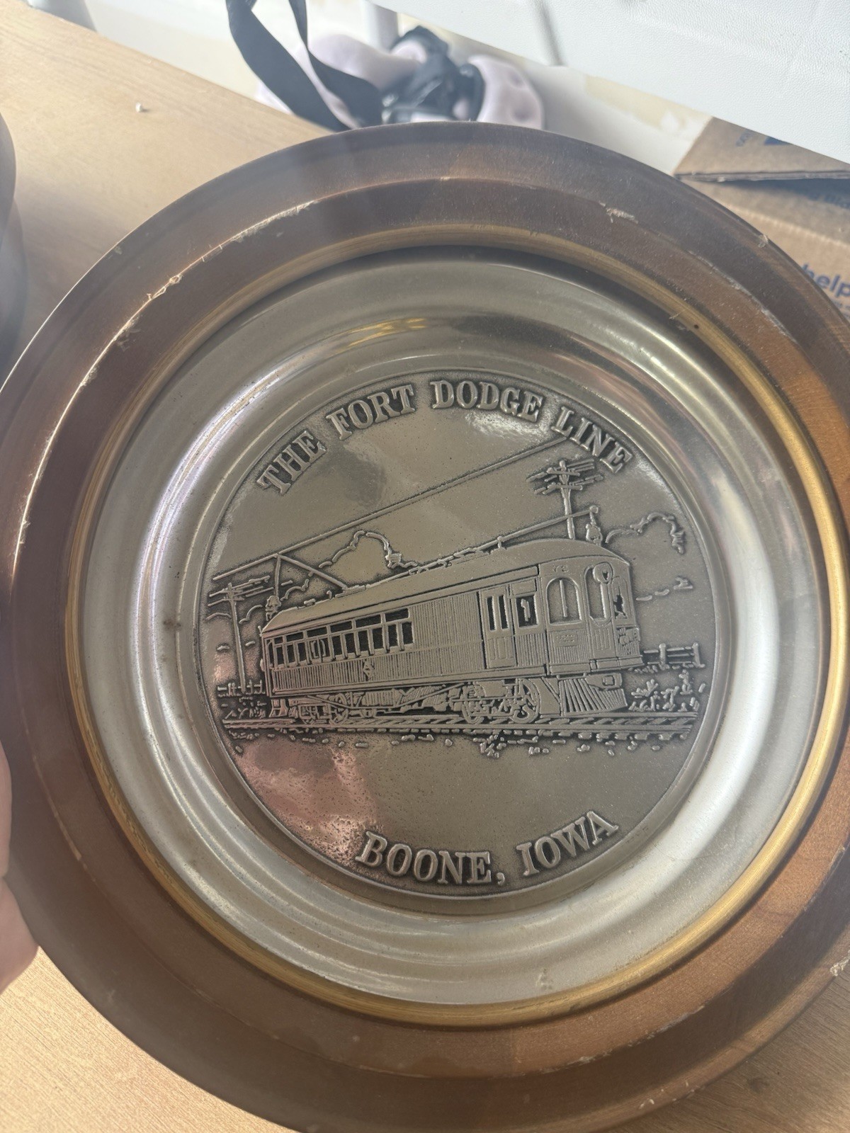 The Fort Lodge Line Boone, Iowa Decorative Plate 