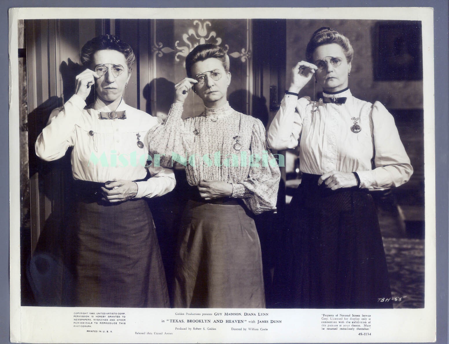 Vintage Photo 1948 Margaret Hamilton Irene Ryan Moyna MacGill Texas Brooklyn