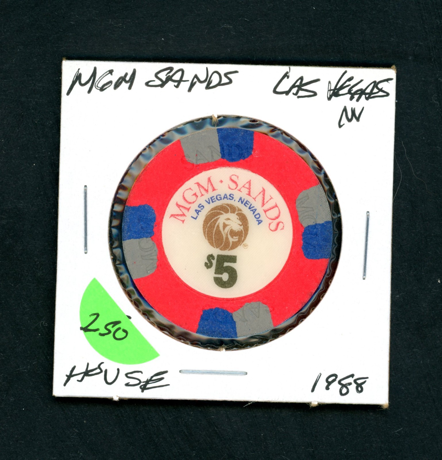 Classic $5.00 MGM Sands Las Vegas, Nevada Casino Chip