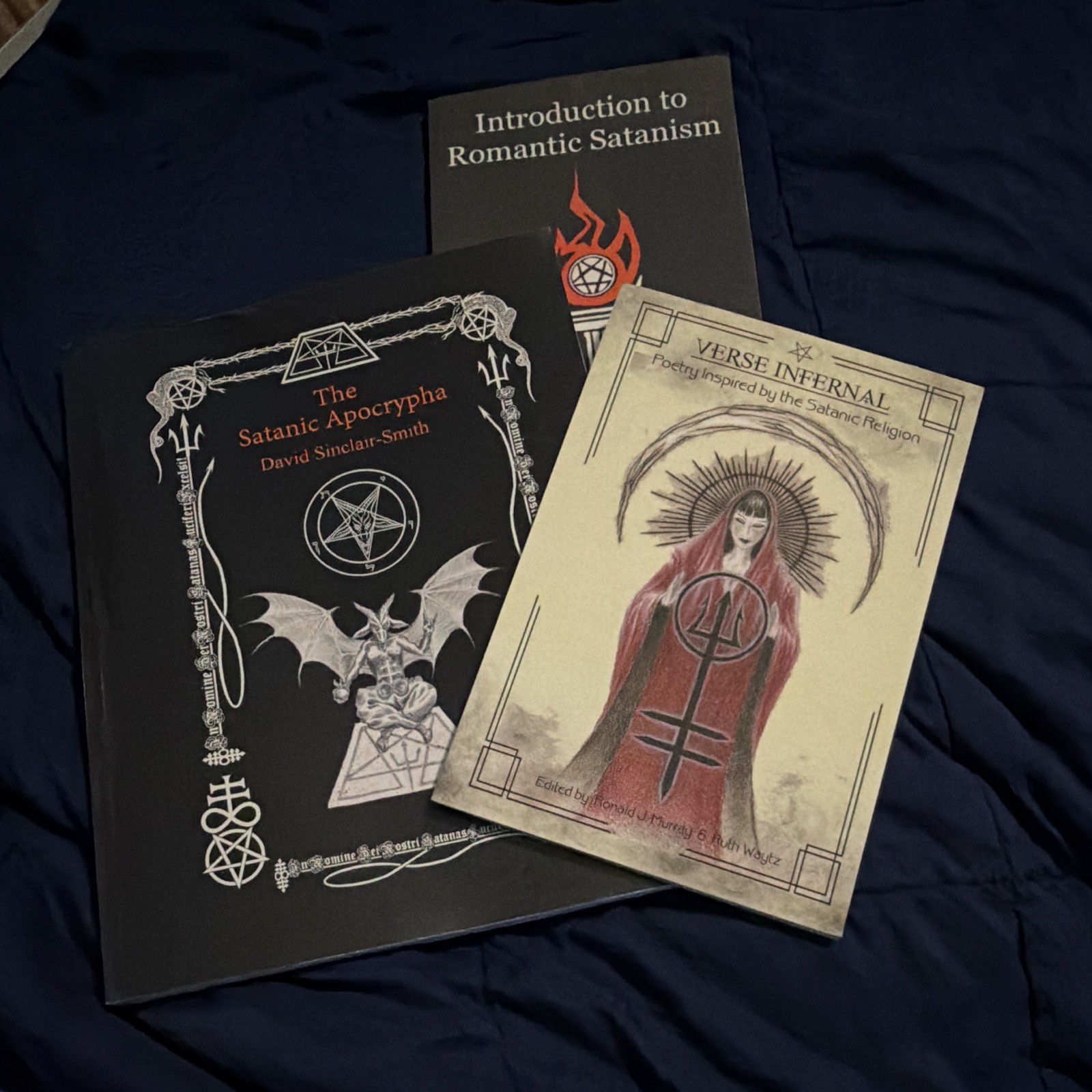 Lot of 3 Books: The Satanic Apocrypha, Verse Infernal, Intro 2 Romantic Satanism