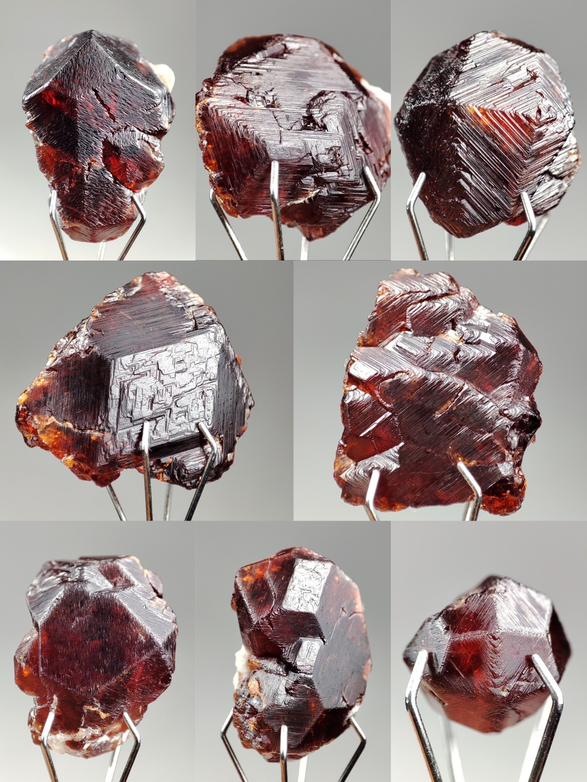 365-gm Natural Etched Spessartine Garnet Gemmy Crystals (128 Pcs) Lot from Pak.