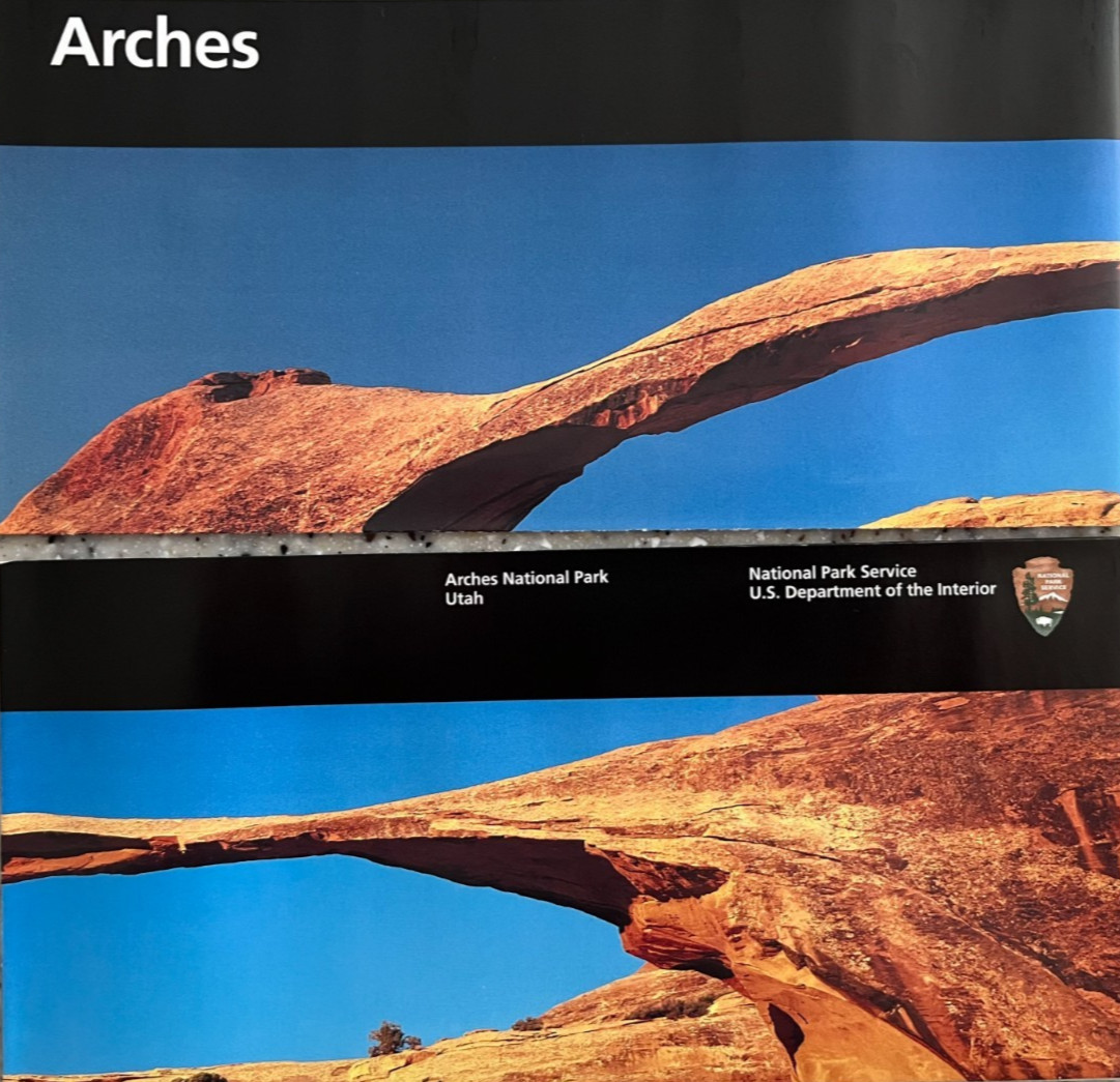Newest ARCHES NP - Utah   NATIONAL PARK SERVICE UNIGRID BROCHURE/MAP   GPO 2025