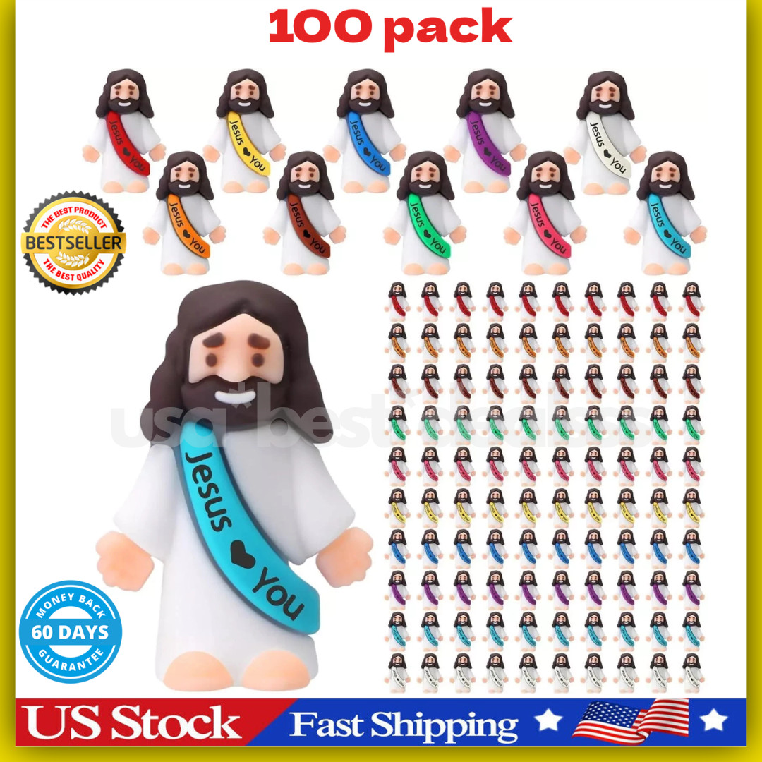 100 Pcs Mini Jesus Figures Jesus Loves You Original Design Jesus Toys Little Jes 100 Pcs Mini Jesus Figures Jesus Loves You Original Design Jesus Toys Little Jes