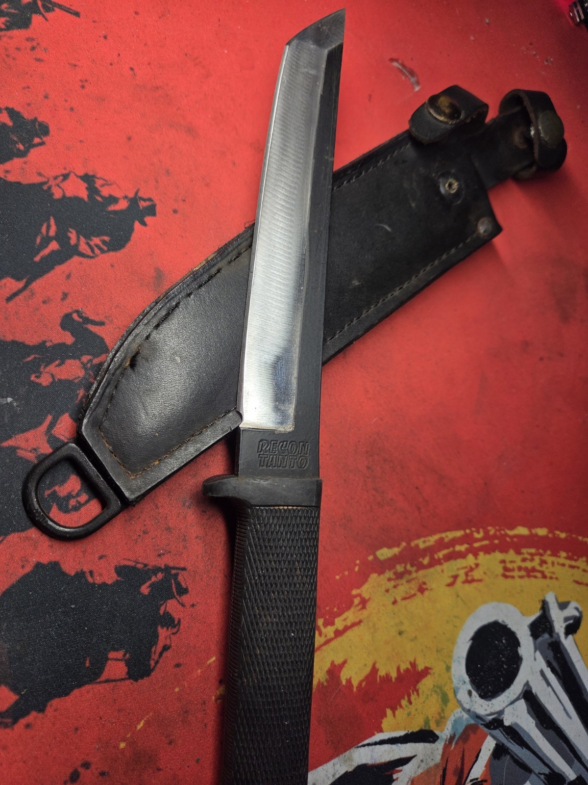 Vtg Cold Steel Recon Tanto Fixed Blade Knife USA