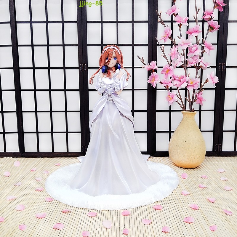 24cm The Quintessential Quintuplets Miku Nakano Wedding Dress Figure Model Toys