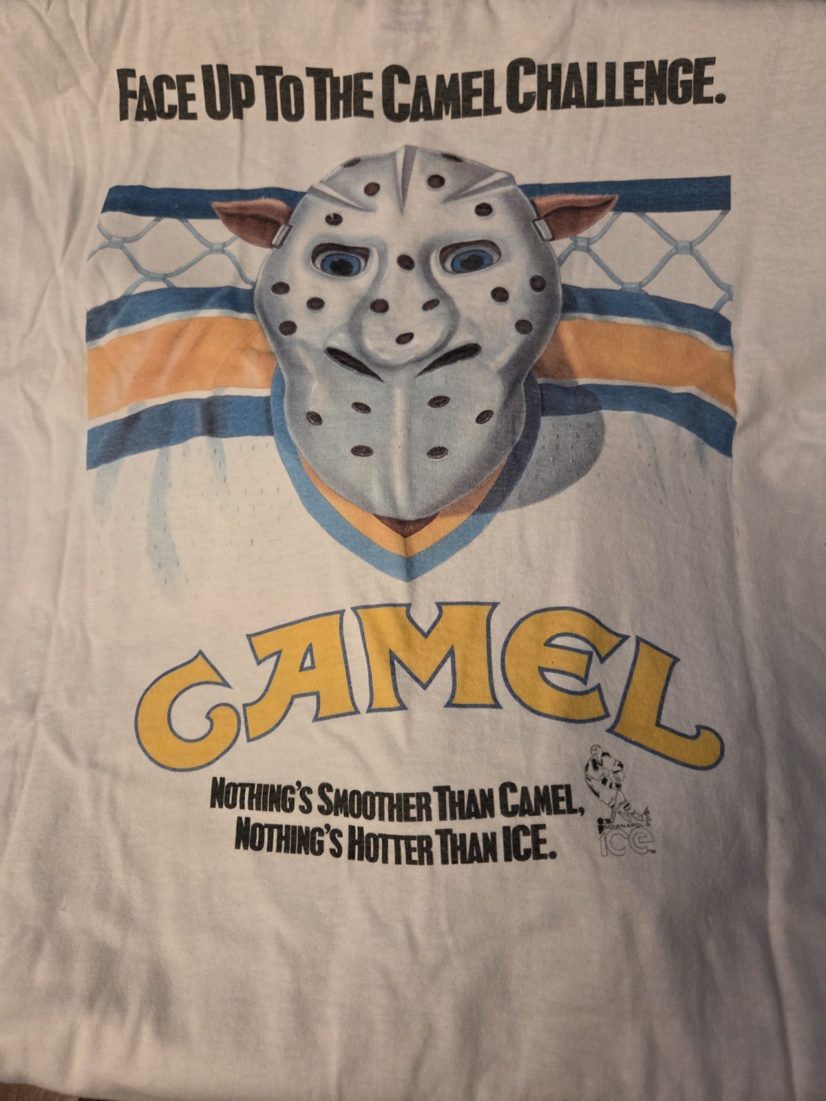 Vintage Camel Joe Indianapolis Ice IHL Hockey Promotion T Shirt