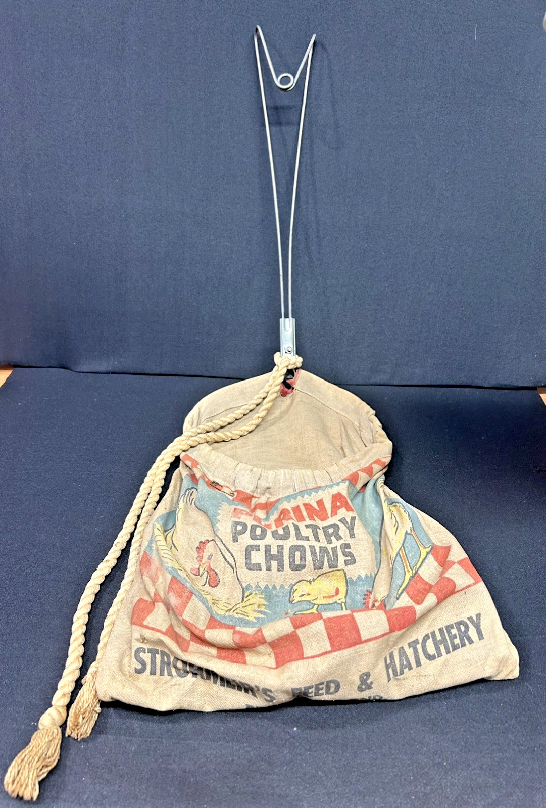 VINTAGE PURINA POULTRY CHOWS CLOTHESPIN BAG with Clothespins VINTAGE PURINA POULTRY CHOWS CLOTHESPIN BAG with Clothespins