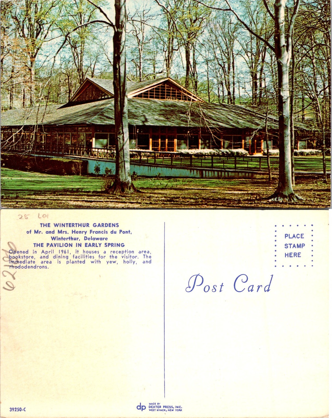 Winterthur DE Gardens Pavilion In Early Spring Postcard 62186
