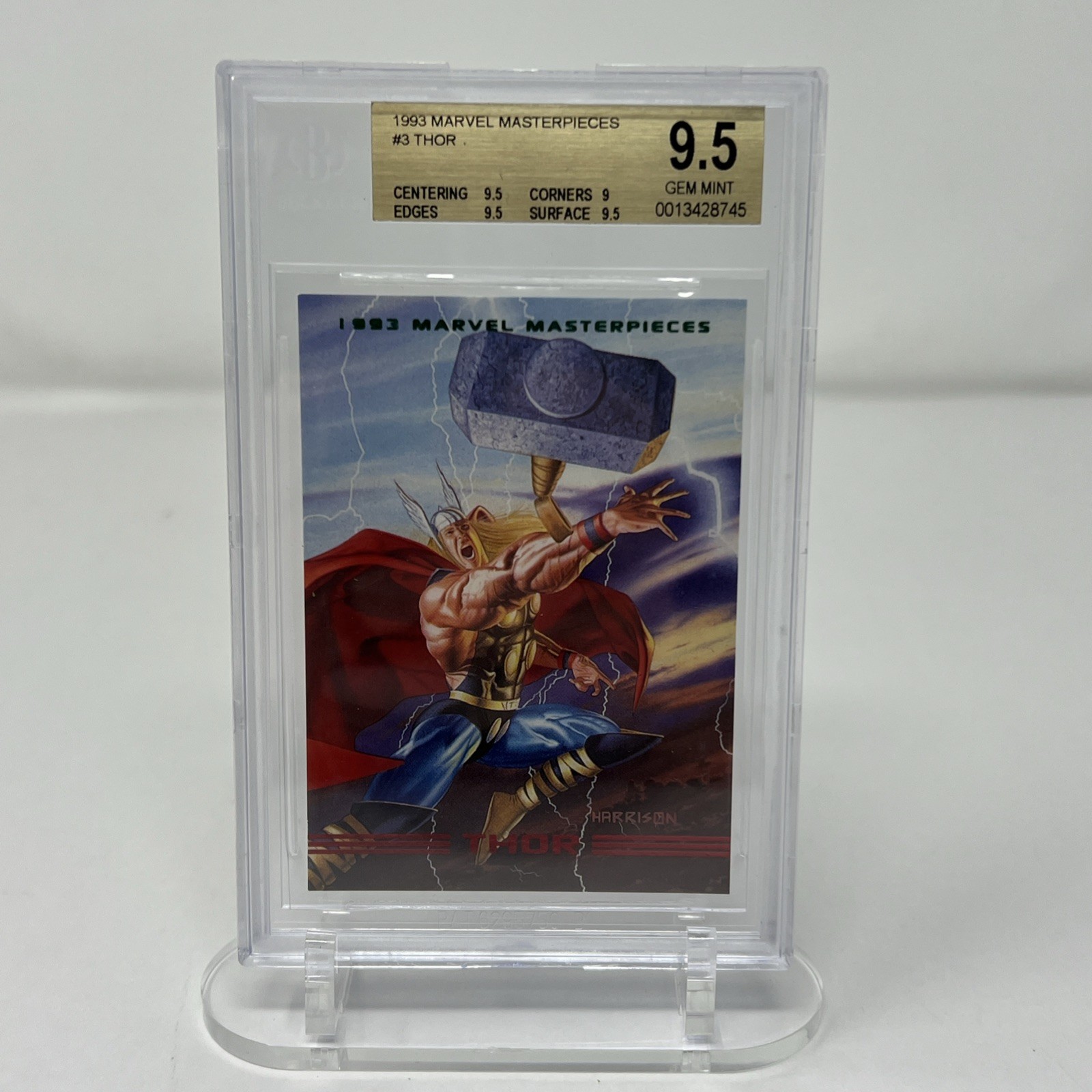 1993 SkyBox Marvel Masterpieces Thor #3 BGS 9.5 Gem Mint