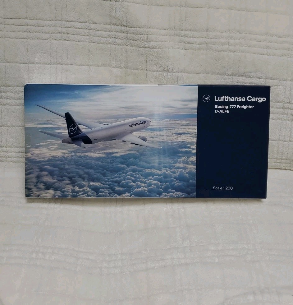 Lufthansa Cargo Boeing 777 Freighter D-ALFE Germany Herpa Airplane Model 1/200