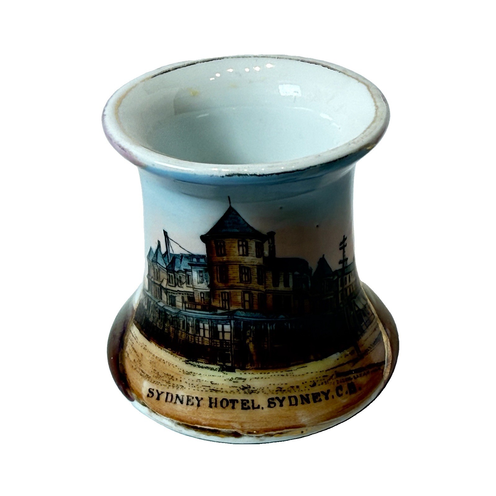 SYDNEY HOTEL NS Nova Scotia CANADA Souvenir Porcelain Trinket ANTIQUE