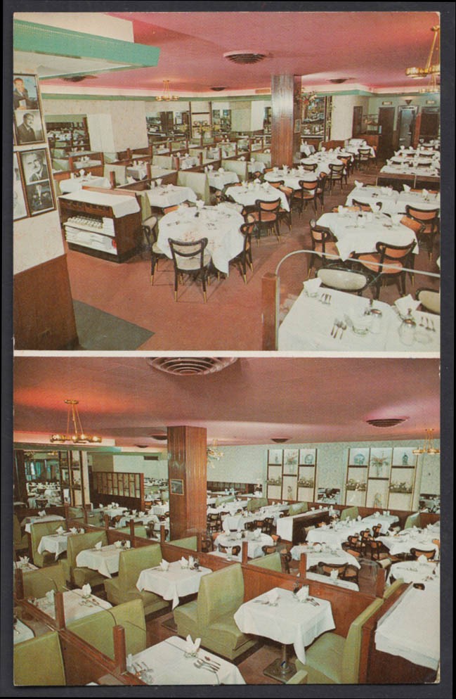 China Bowl Restaurant 152 W 44th Street New York NY 2-view postcard 1950s