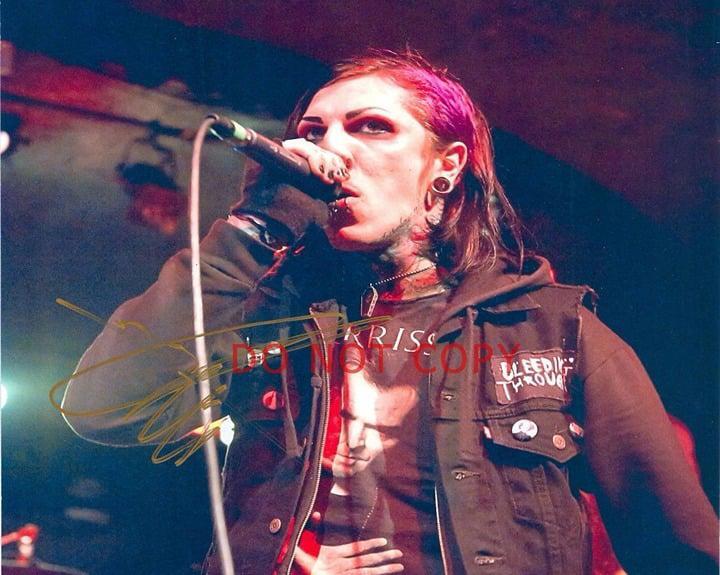 Chris Motionless Motionless In White SIGNED reprint 8x10 Photo Autographed RP Chris Motionless Motionless In White SIGNED reprint 8x10 Photo Autographed RP