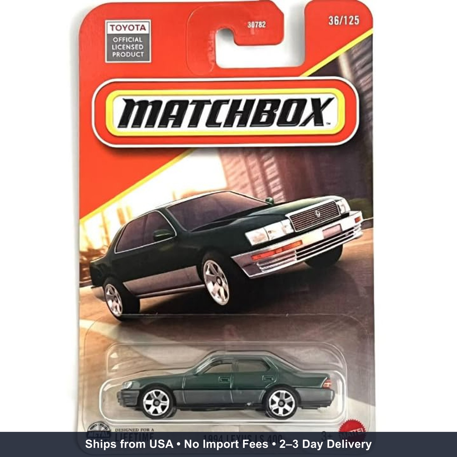 Matchbox 1994 Lexus LS 400 [Green], 1:64 Scale Diecast Toy Vehicle