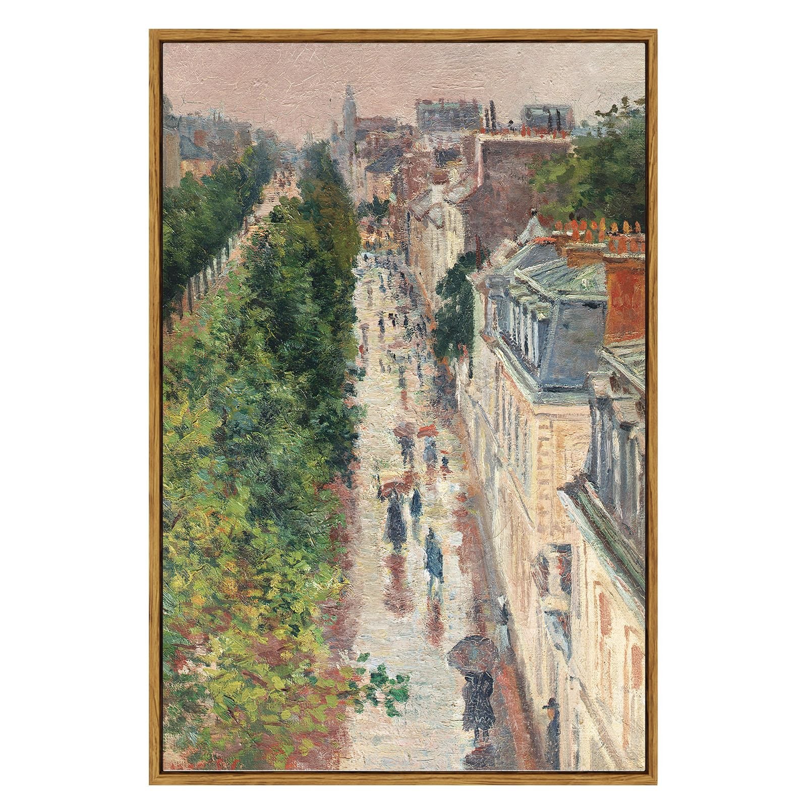 Arpeotcy Cityscape Framed Canvas Wall Art 24X36 Inch Vintage French Street