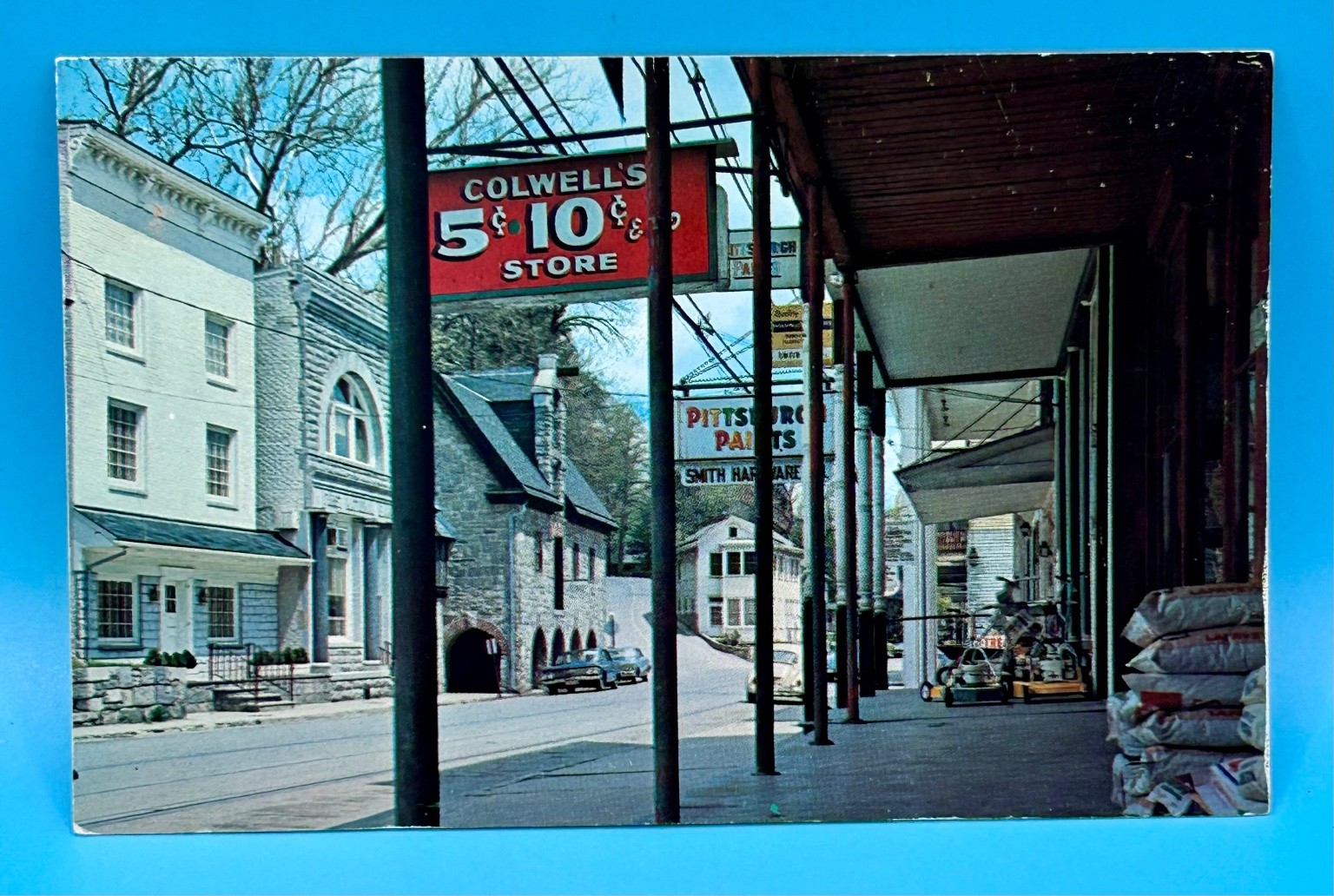 Main Street Blairstown NJ Postcard 1967 Colwell\'s 5 & 10 Store New Jersey