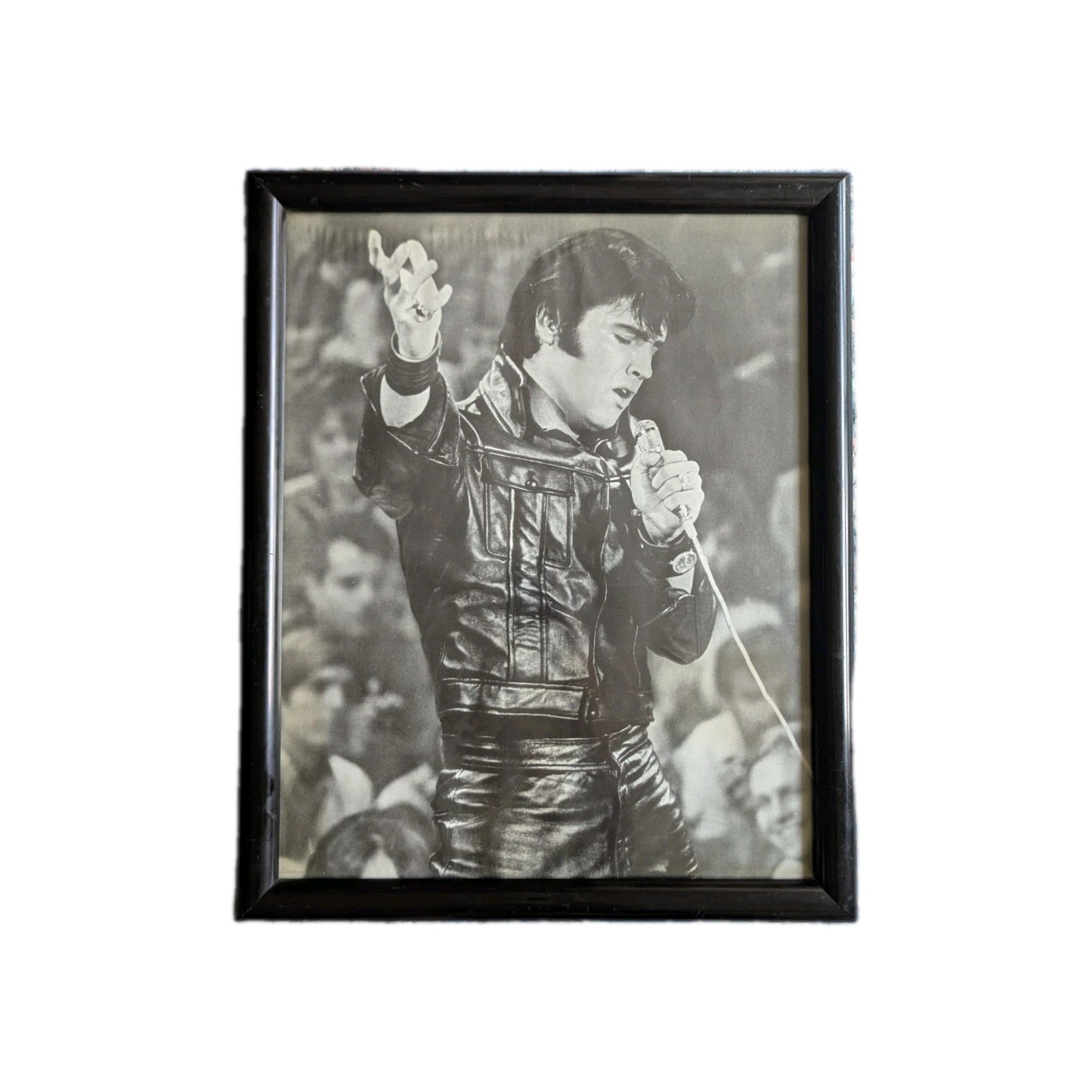 Elvis Presley Framed Photo – 18x22 – Black Leather '68 Comeback Special