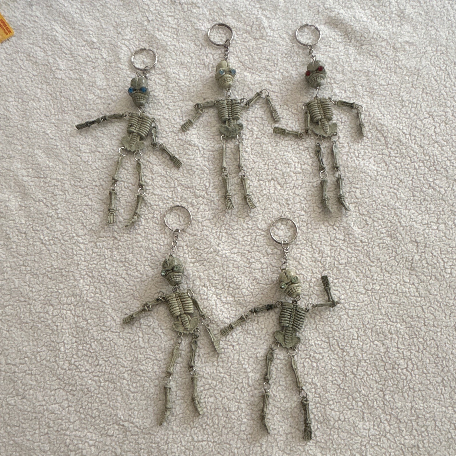 Vintage 1990s Keychain Set of 5 Novelty Collector\'s Items