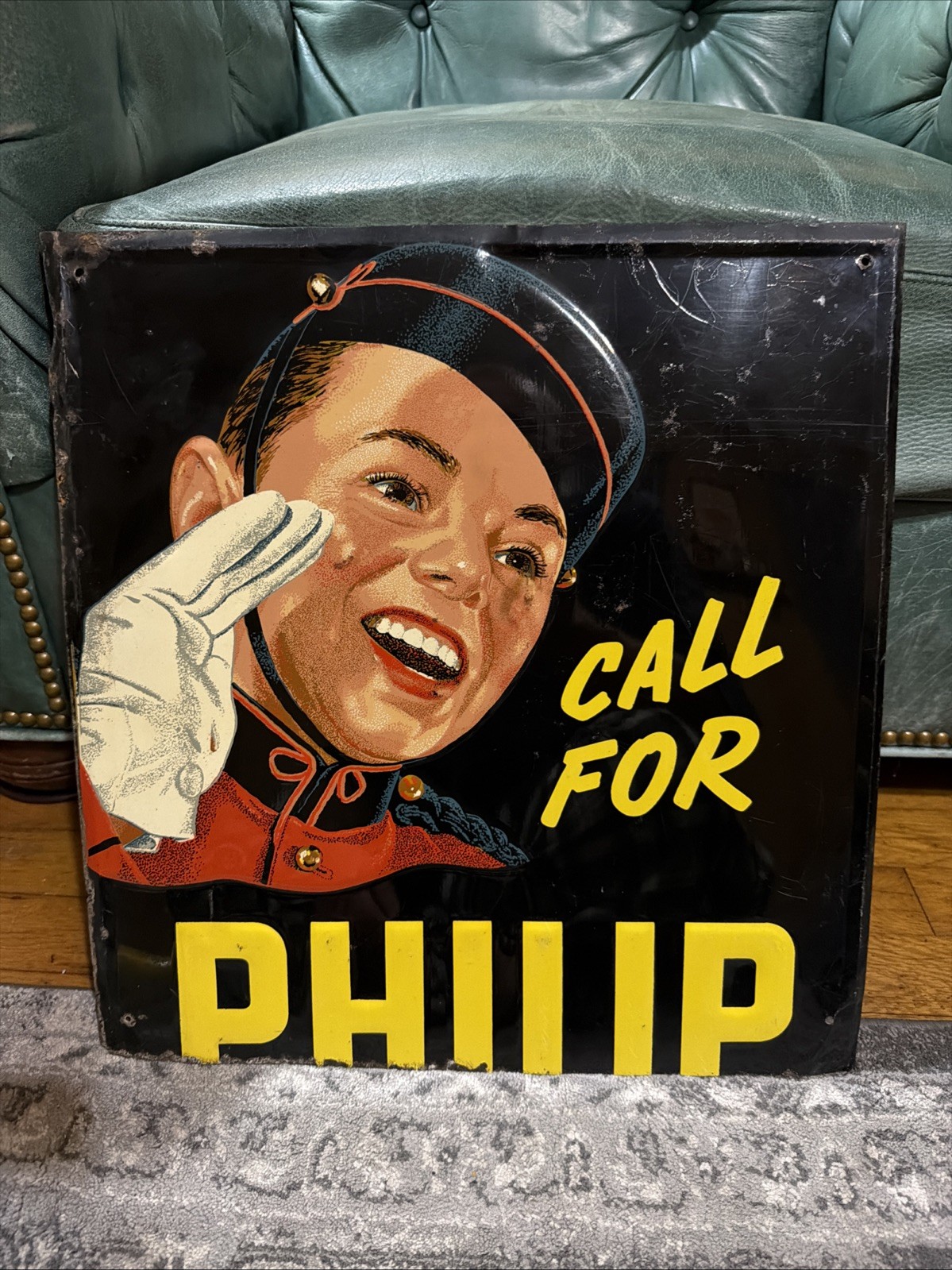 Phillip Morris Johnny Tobacco Cigarette Advertising Sign