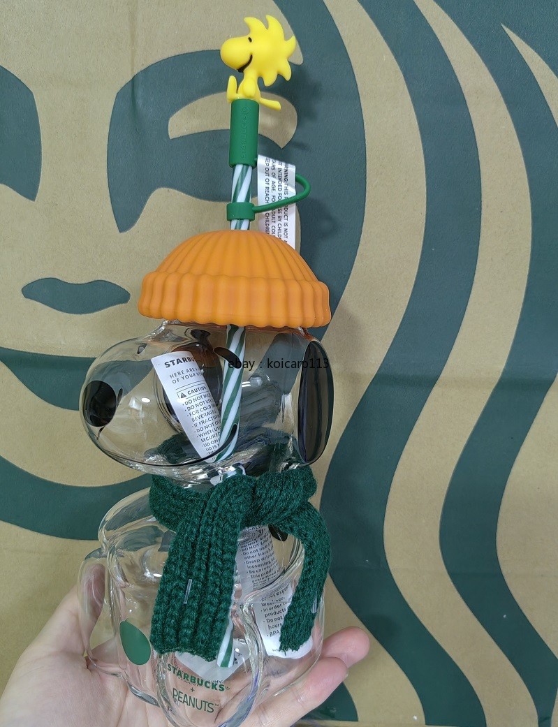 Starbucks X PEANUTS Snoopy Glass Cold Cup Cute Cartoon Straw Cup 20oz FAST SHIP Starbucks X PEANUTS Snoopy Glass Cold Cup Cute Cartoon Straw Cup 20oz FAST SHIP