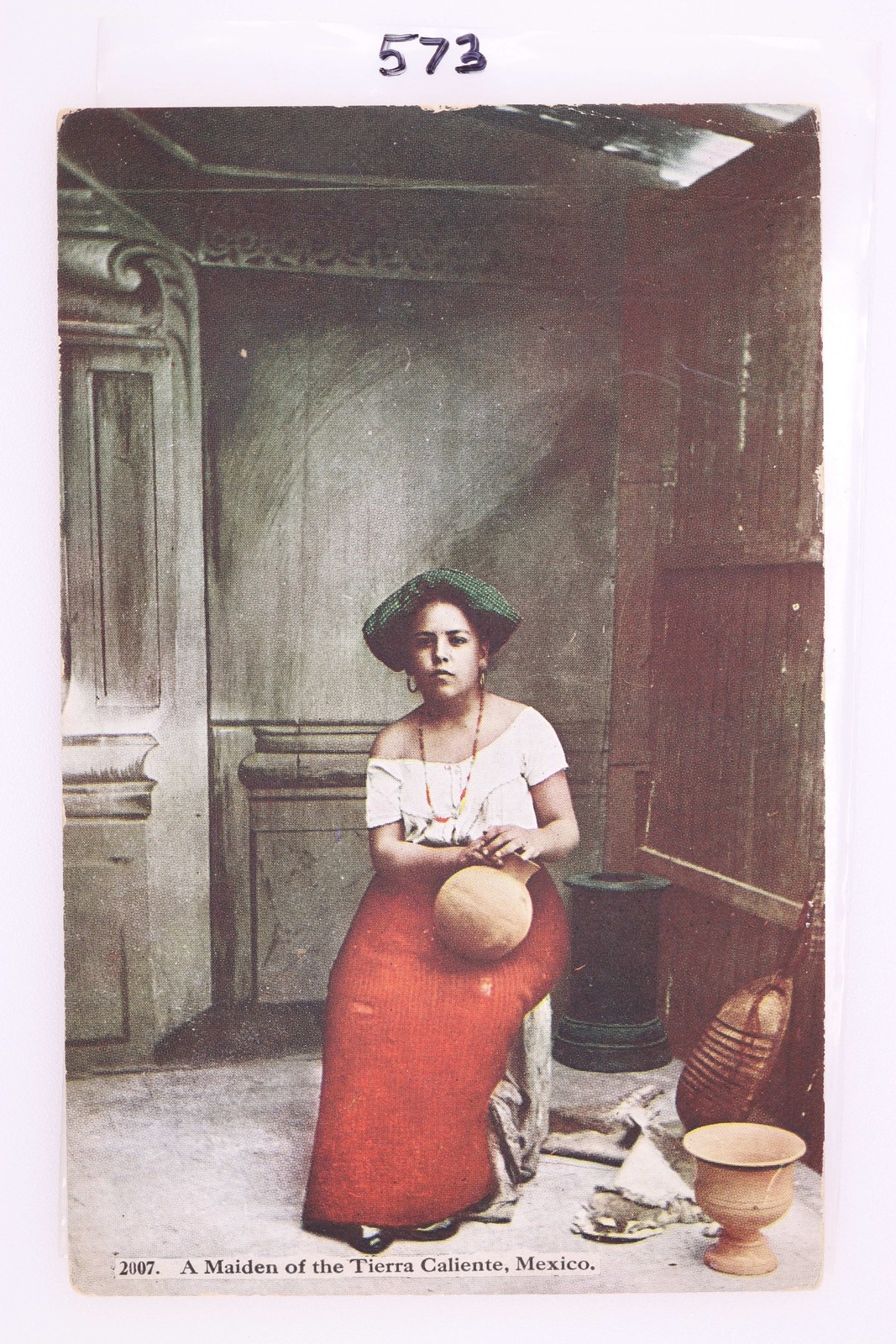 Maiden Tierra Caliente Mexico Postcard 2007 Vintage Colorized Divided Back
