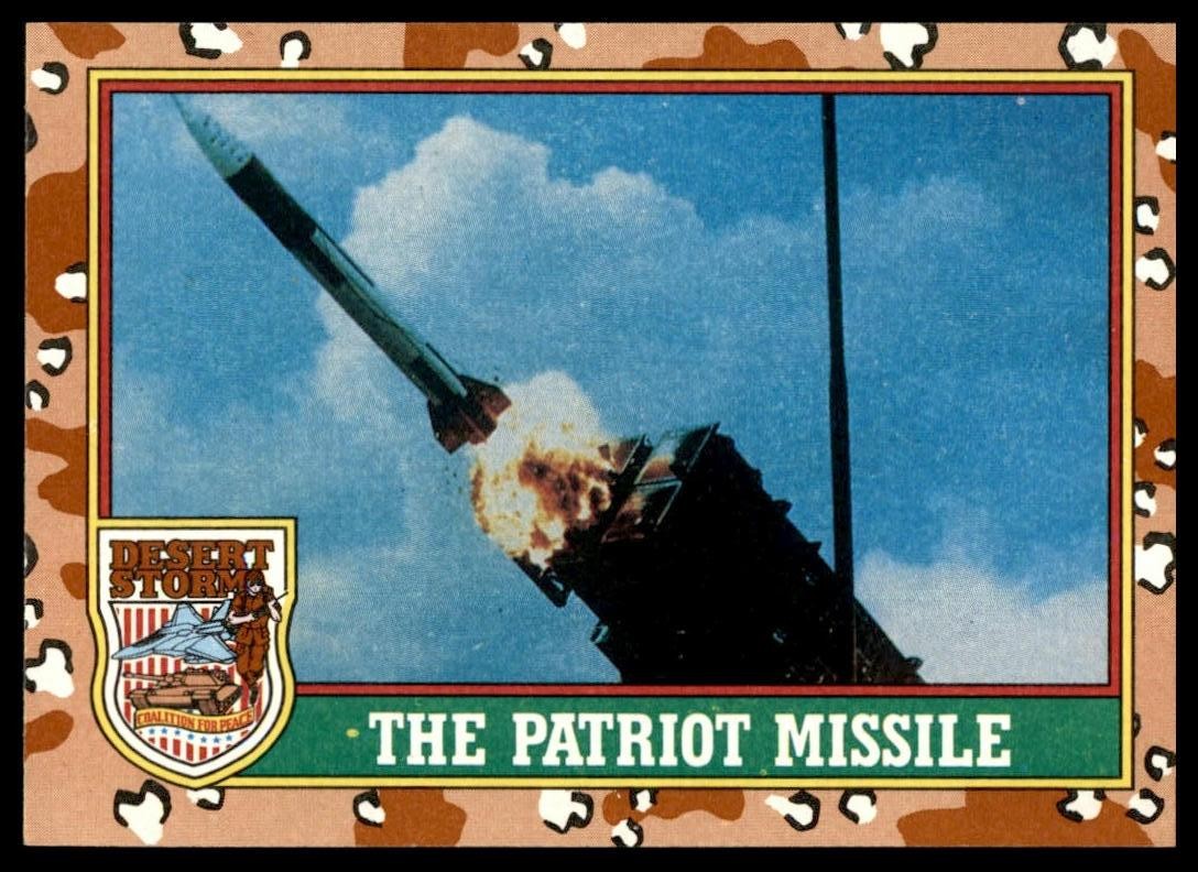 Topps 1991 The Patriot Missile #48 Desert Storm Non-Sport Trading Card Base Set