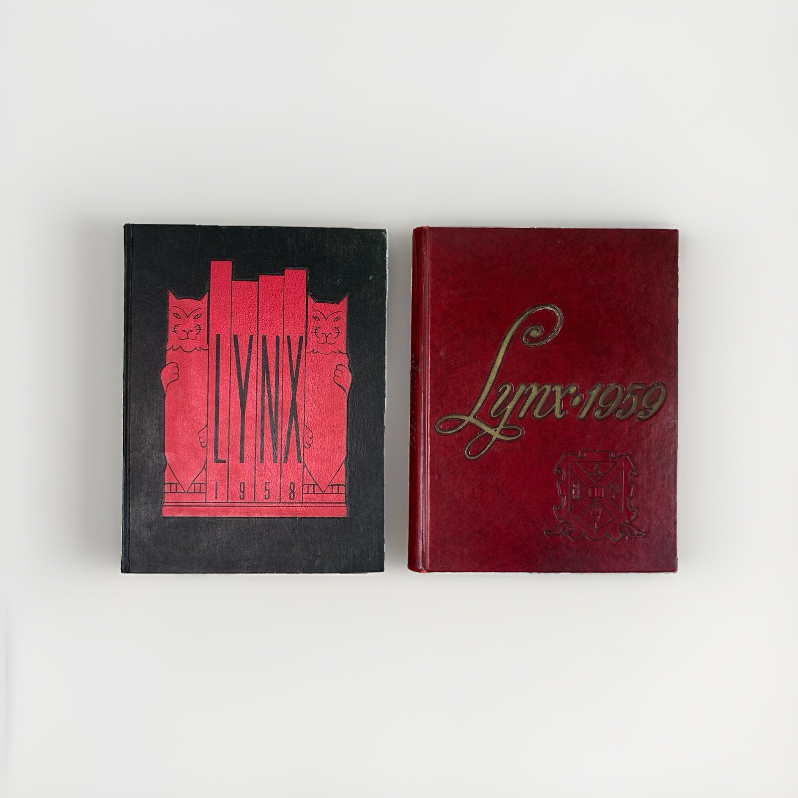1958 1959 Lynx Southwestern At Memphis College Yearbooks Rhodes Lot Vintage