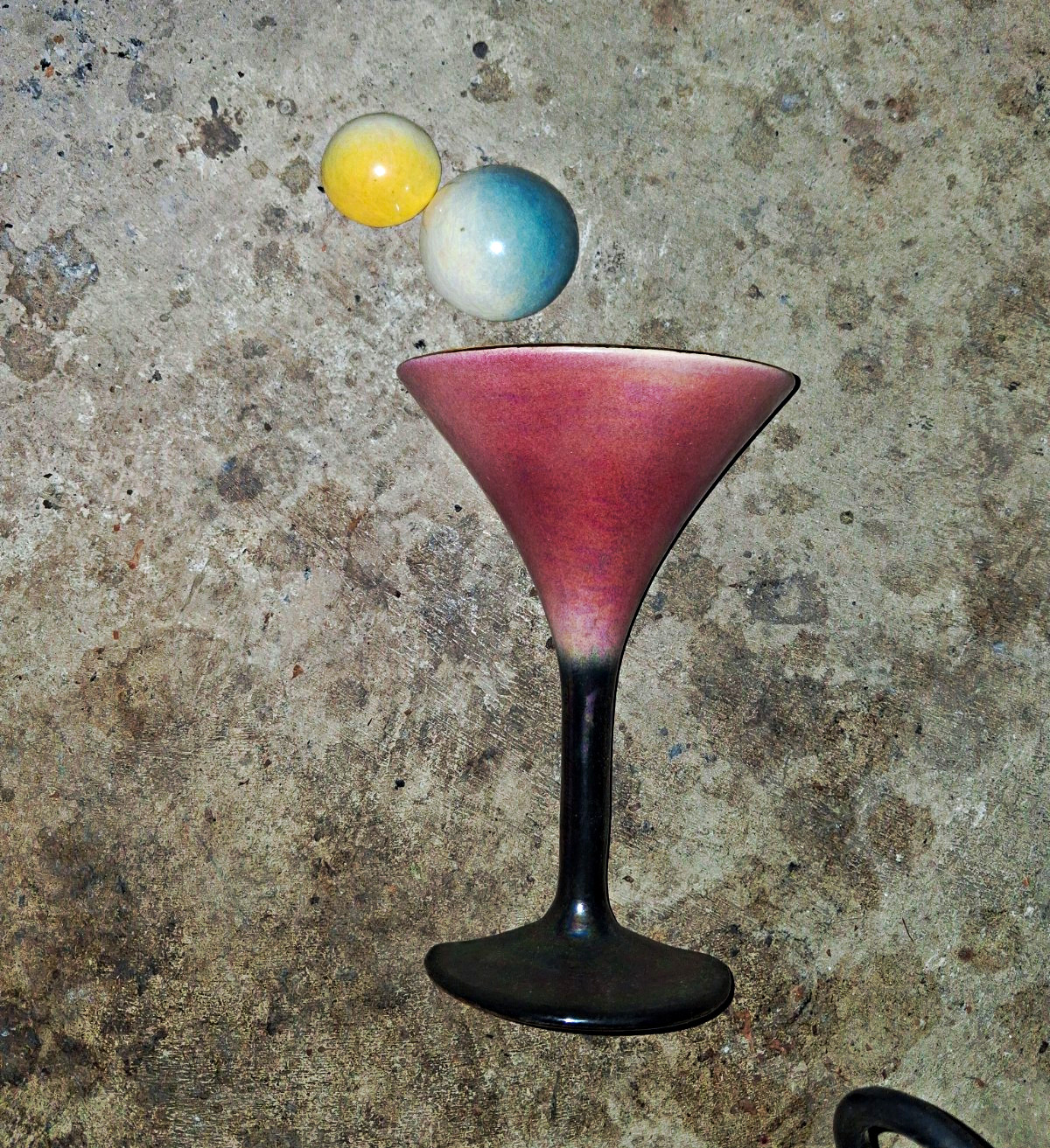 MCM Ceramicraft San Clemente CA Martini Glass Wall  Bubble Bar martini glass