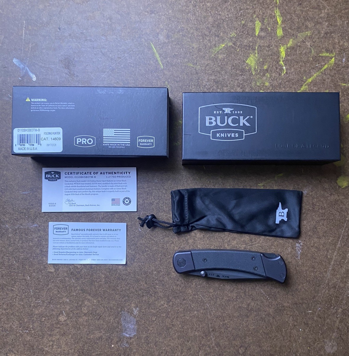 Buck 110 Folding Hunter Knife Buck Of The Month August 2026 0110BKSBOTM-B MIB