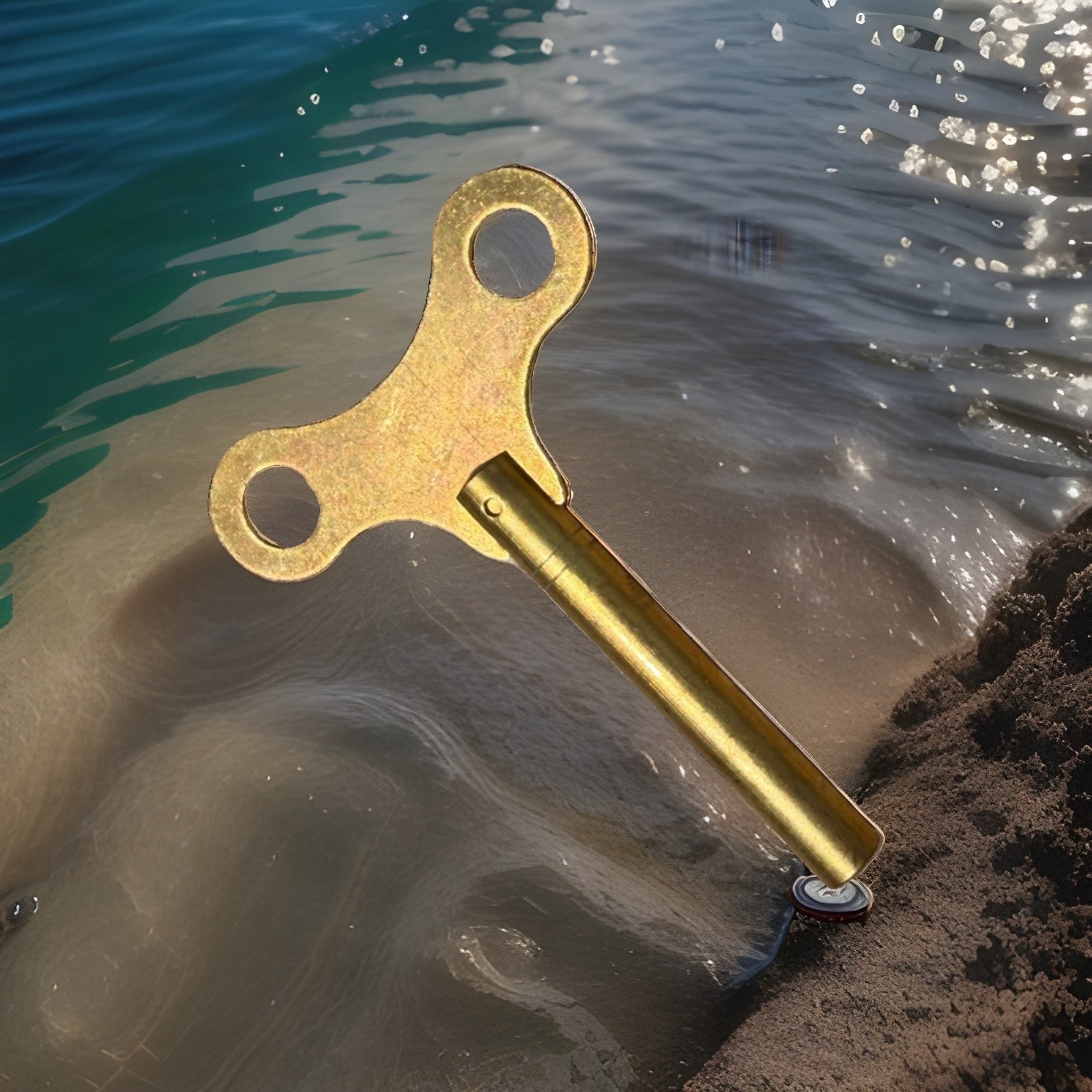 Clock Key Waltham 31-Day Clock With Weights, See Photo (No Mainsprings)