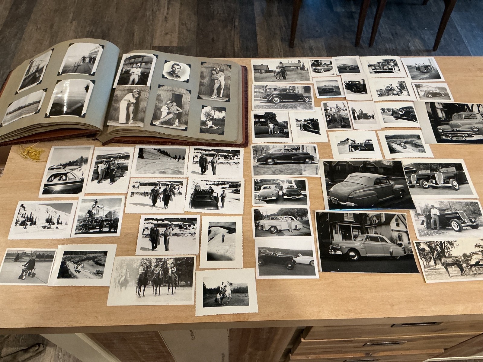 Old Large Vintage Photo Pictures Sailors Cars Skiing Horse Naval Ships