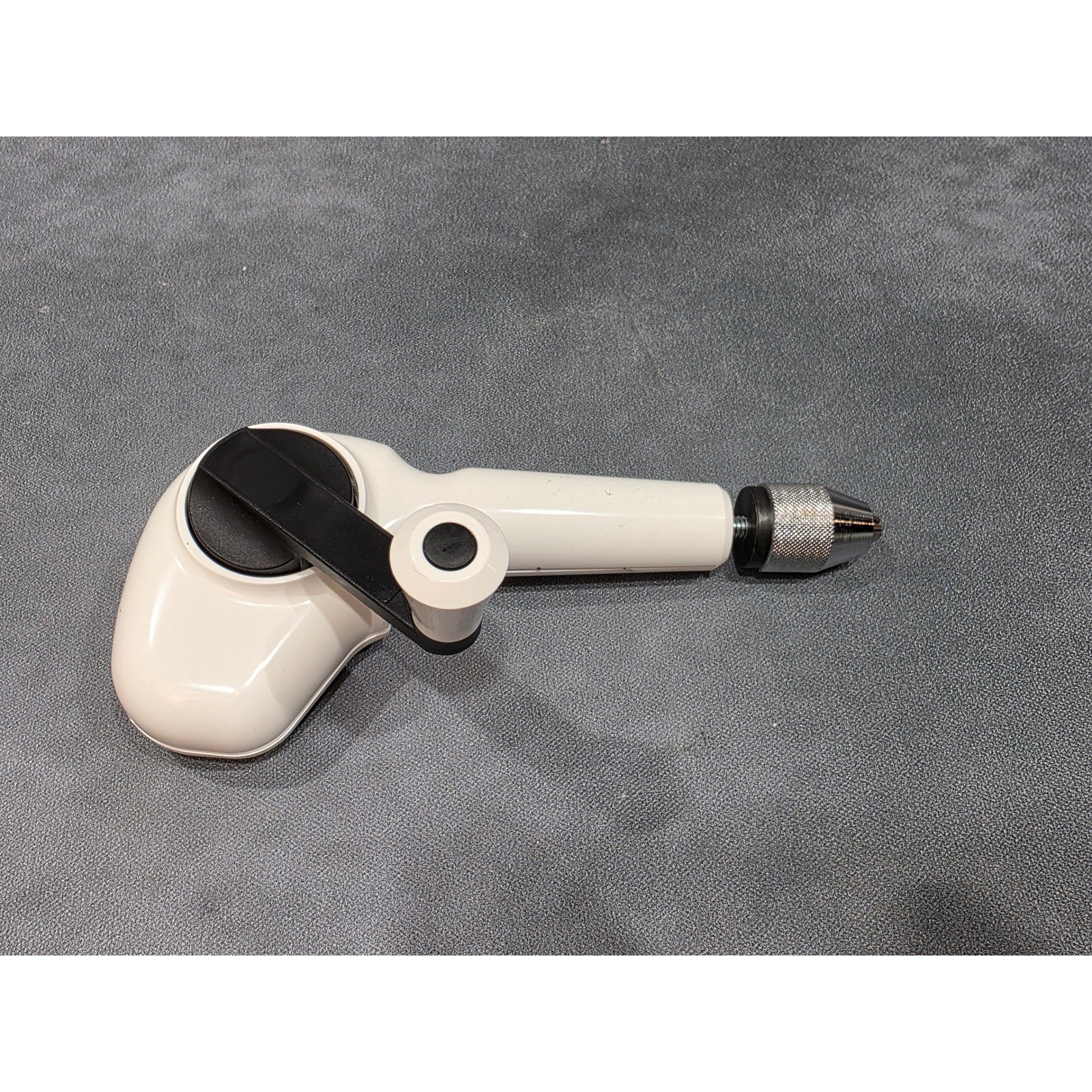 Vintage Style Manual Hand Crank Drill White Eggbeater Drill for Crafts Hobby