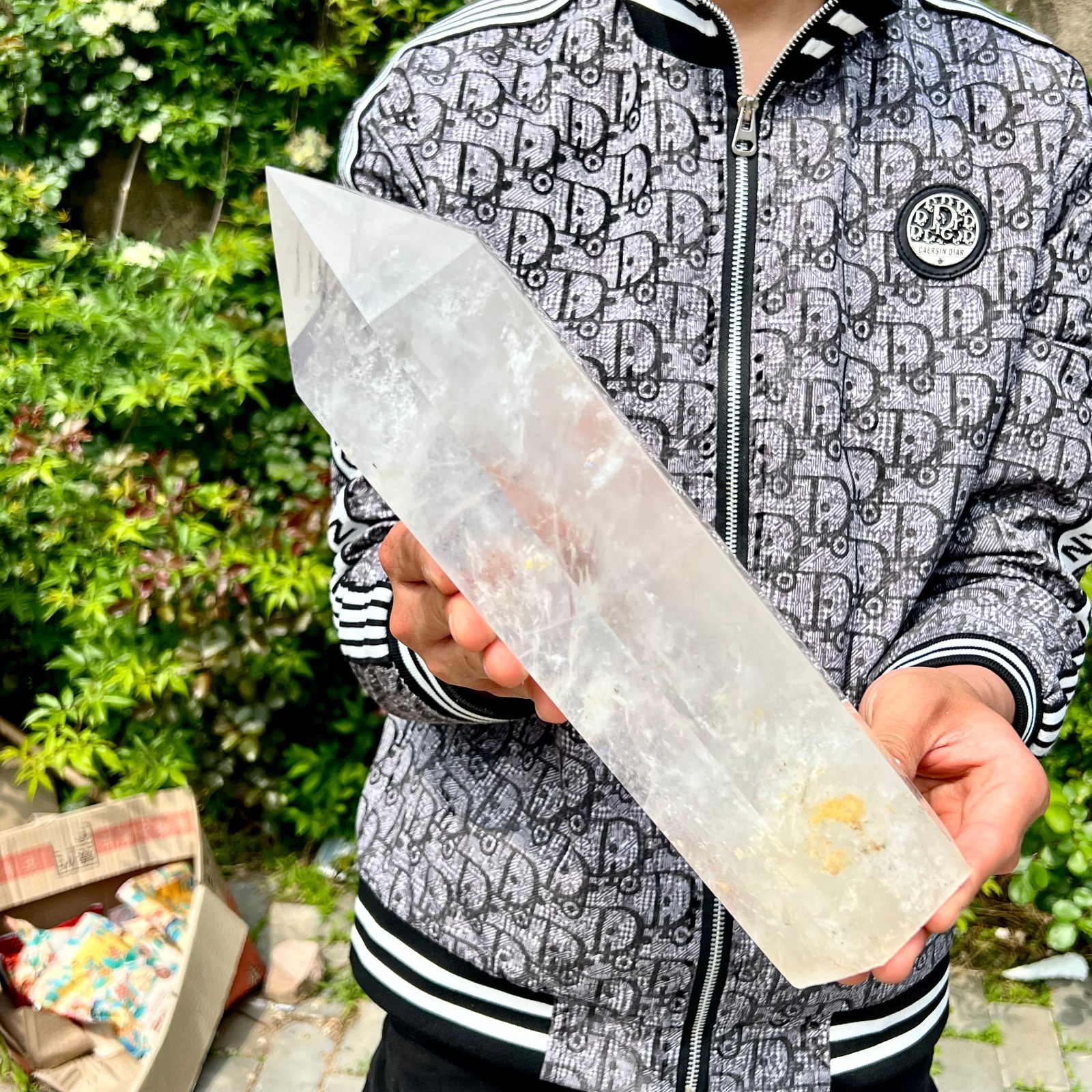 6.2LB Natural Clear Quartz Crystal Column Tower Polished Healing Stone HomeDecor