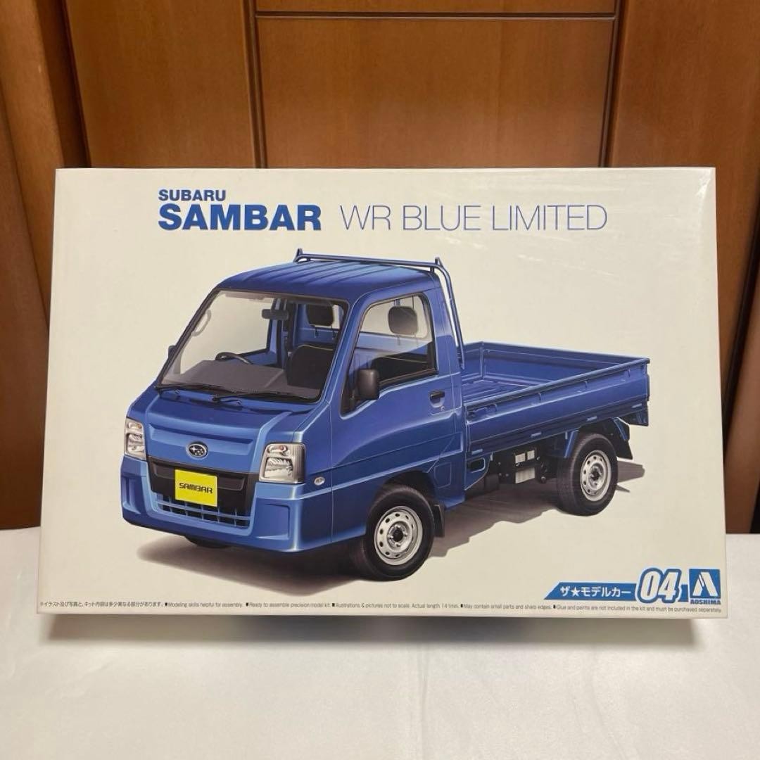 Aoshima The Model Car No.41 1/24 Subaru Sambar WR Blue Limited