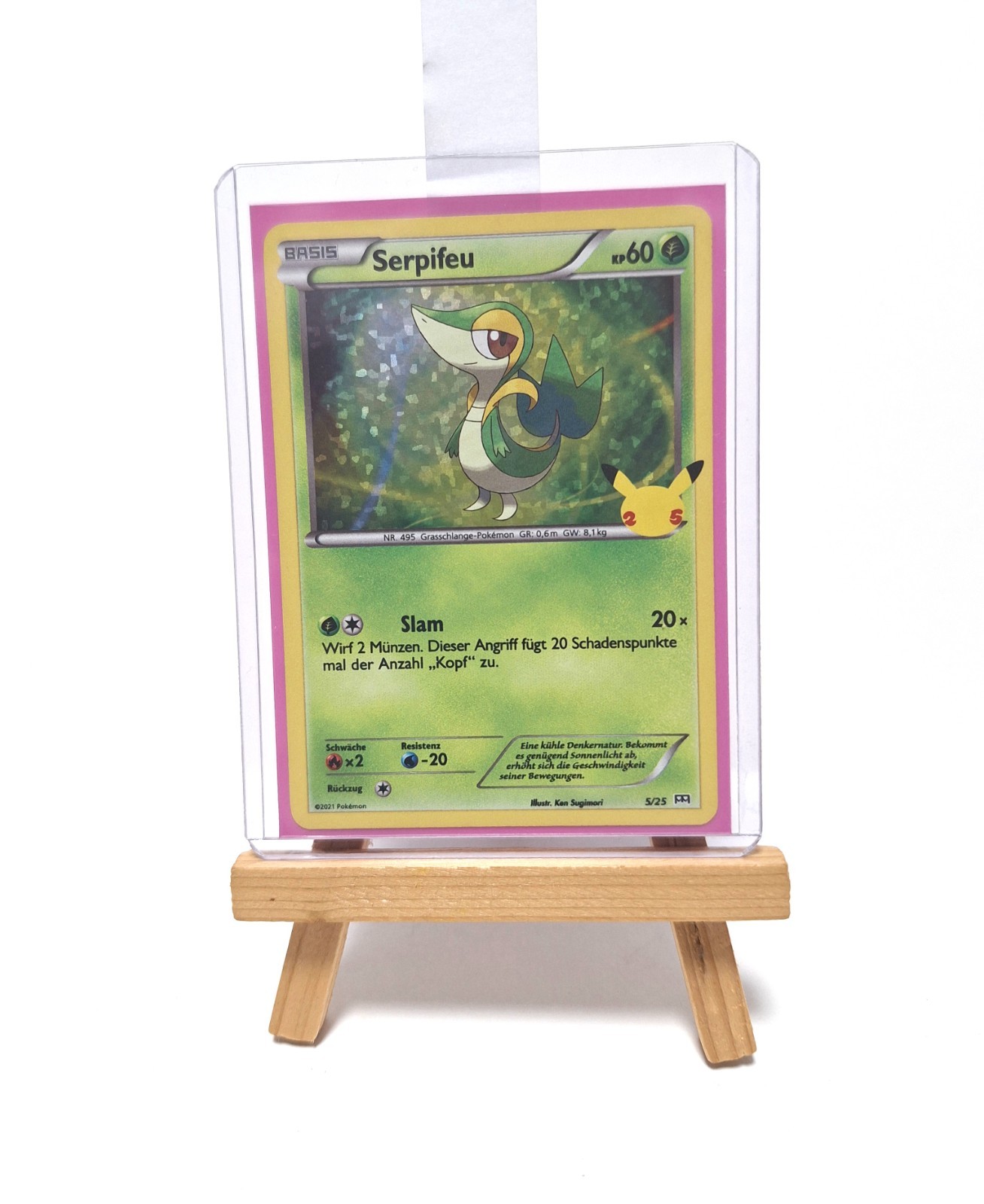 Pokemon Serpifeu 5/25 Holo McDonalds Promo 2021 25th Anniversary Celebrations Near Mint