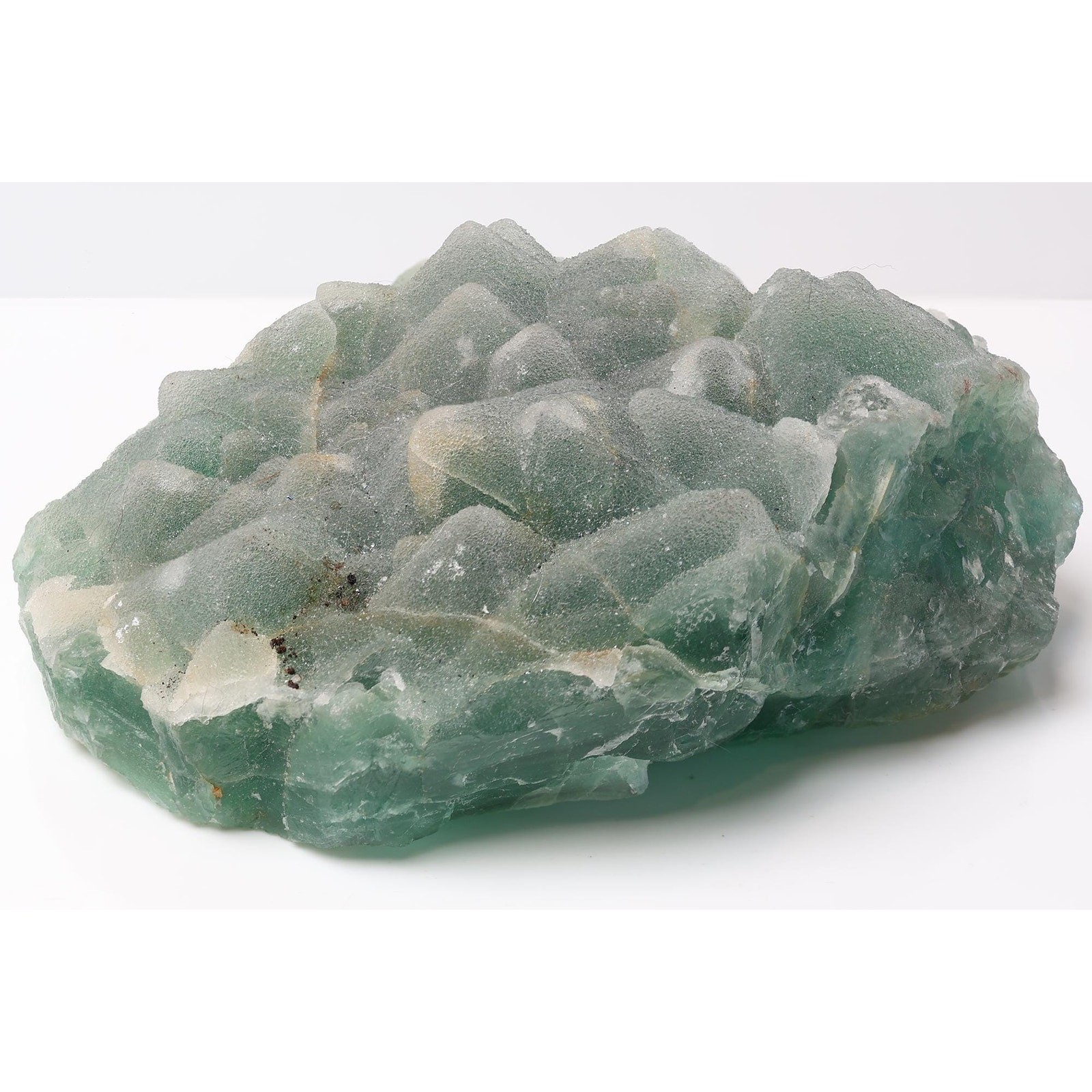 Large Green Fluorite Druzy Quartz Cluster – 2.3 LB Sugar Fluorite Specimen