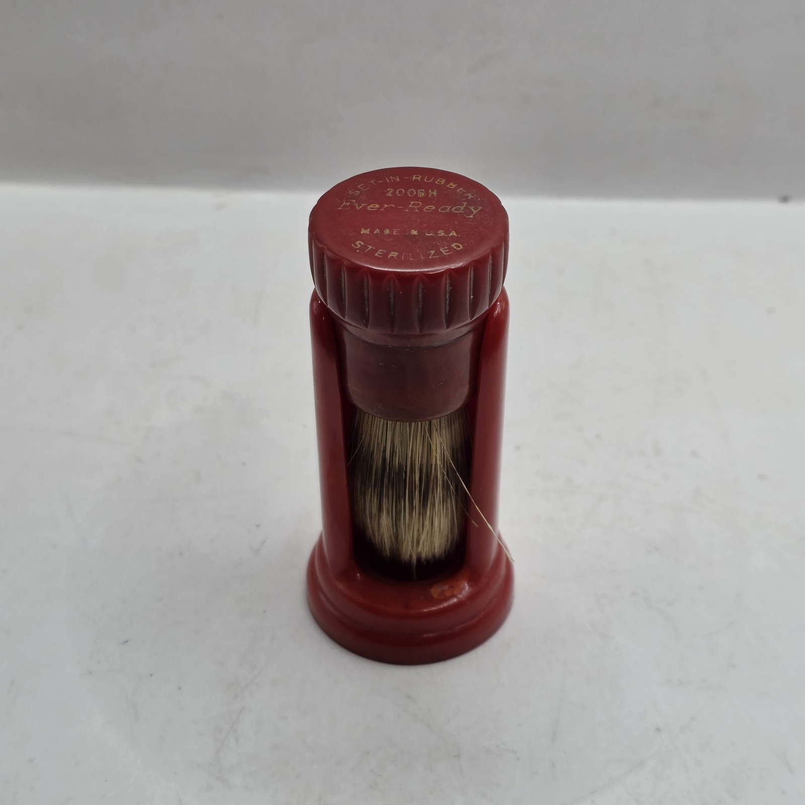 Vintage Shaving Brush Vintage Ever-Ready 200BH Red Marbled Catalin Bakelite