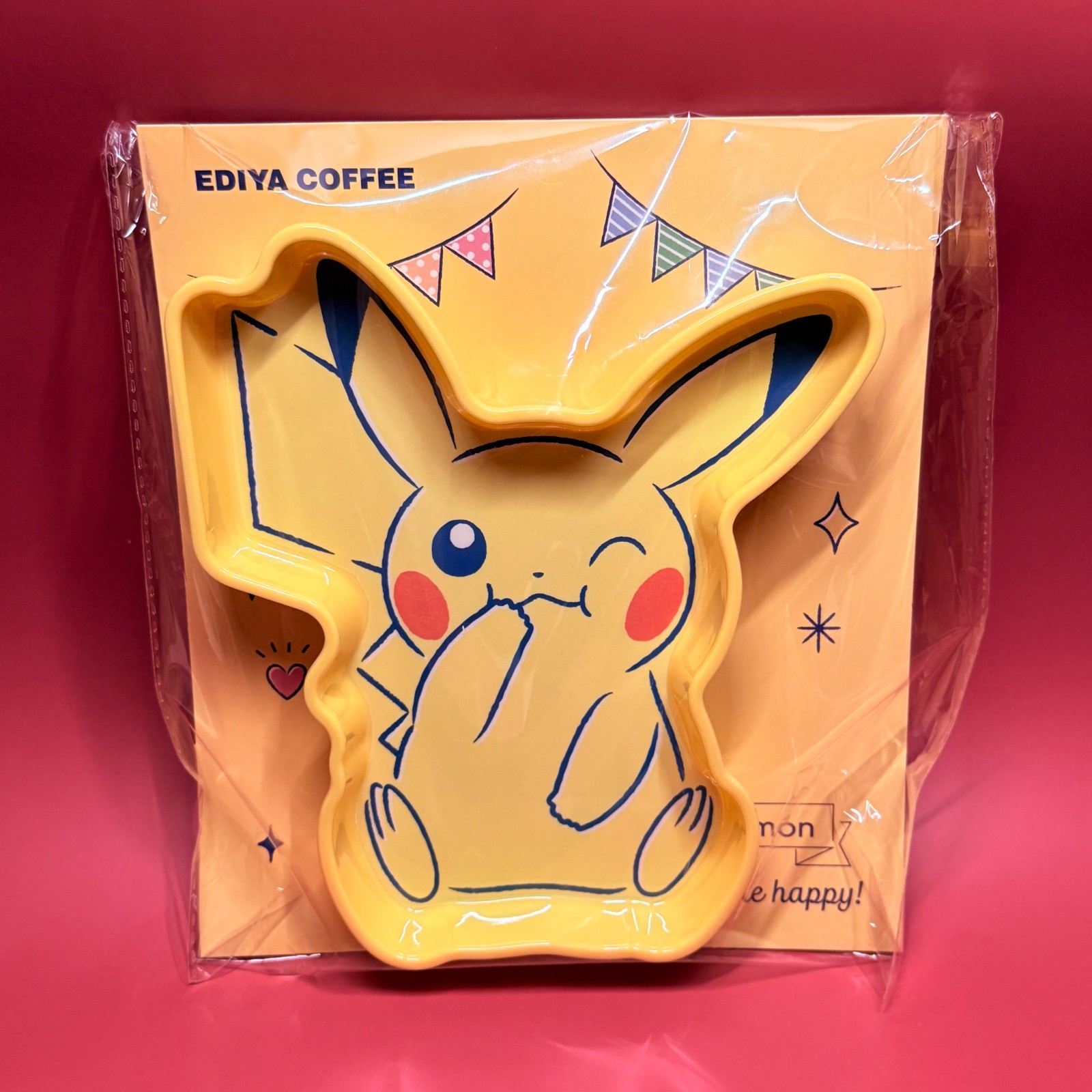 EDIYA Coffee x Pokemon Pikachu Plate Korea Limited 30th Anniversary Dish New