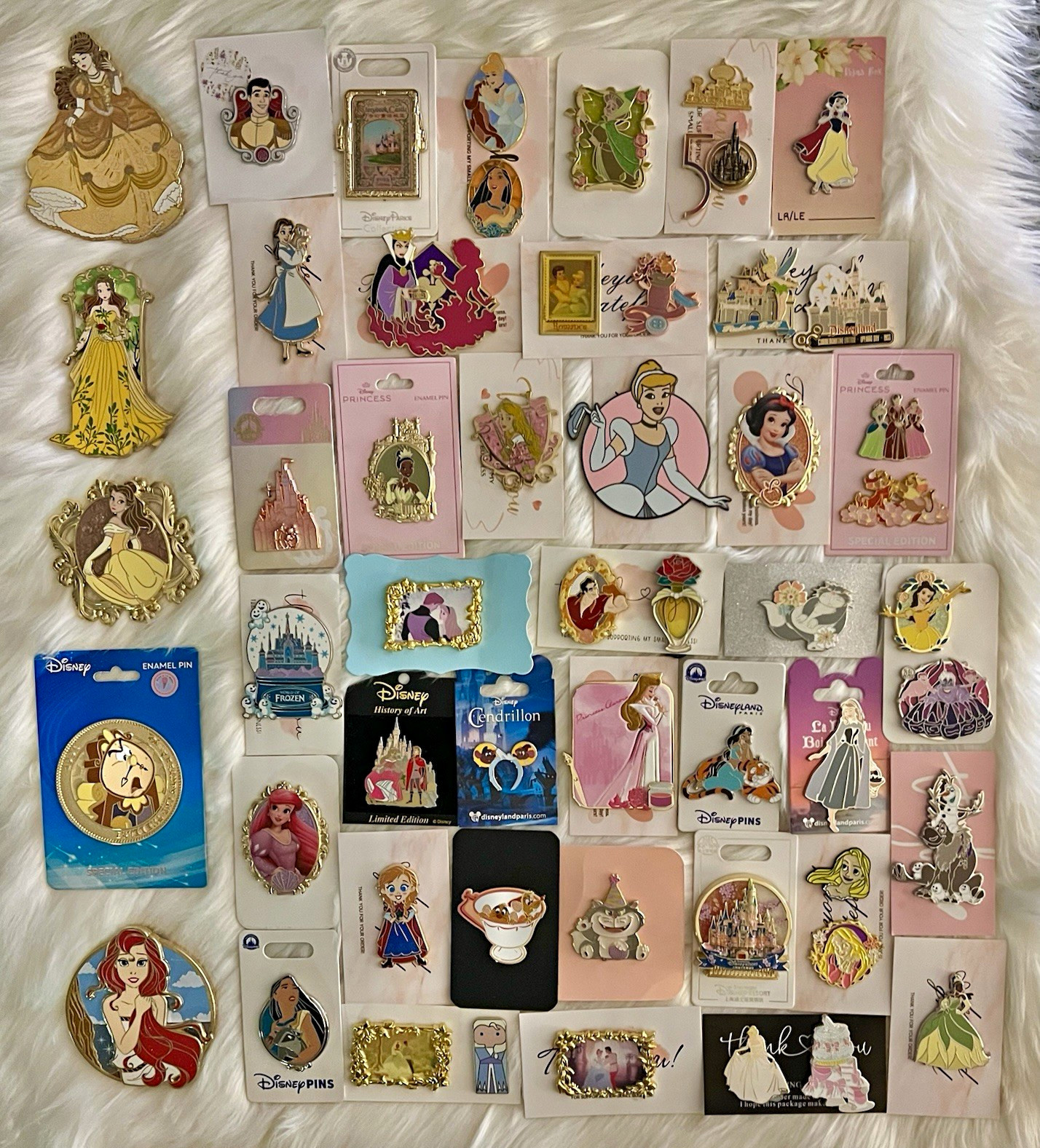 ATTN RESELLERS: Large Collection of 53 Auth / Fantasy Princess Pins. LE, Jumbos