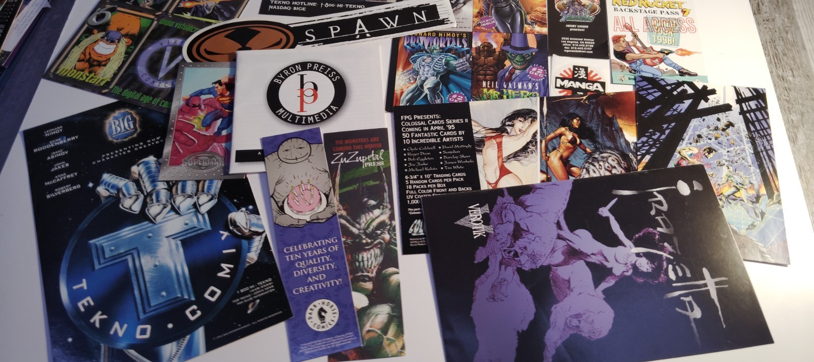1994-95 Comic Con Promo Lot Spawn Primortals Crash Trek Cards