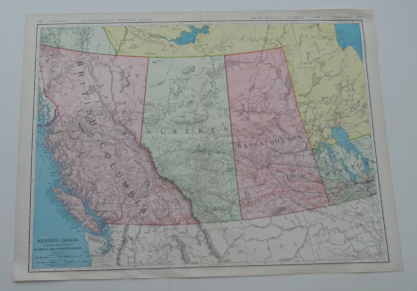 1908 Western Canada Map (20x28\