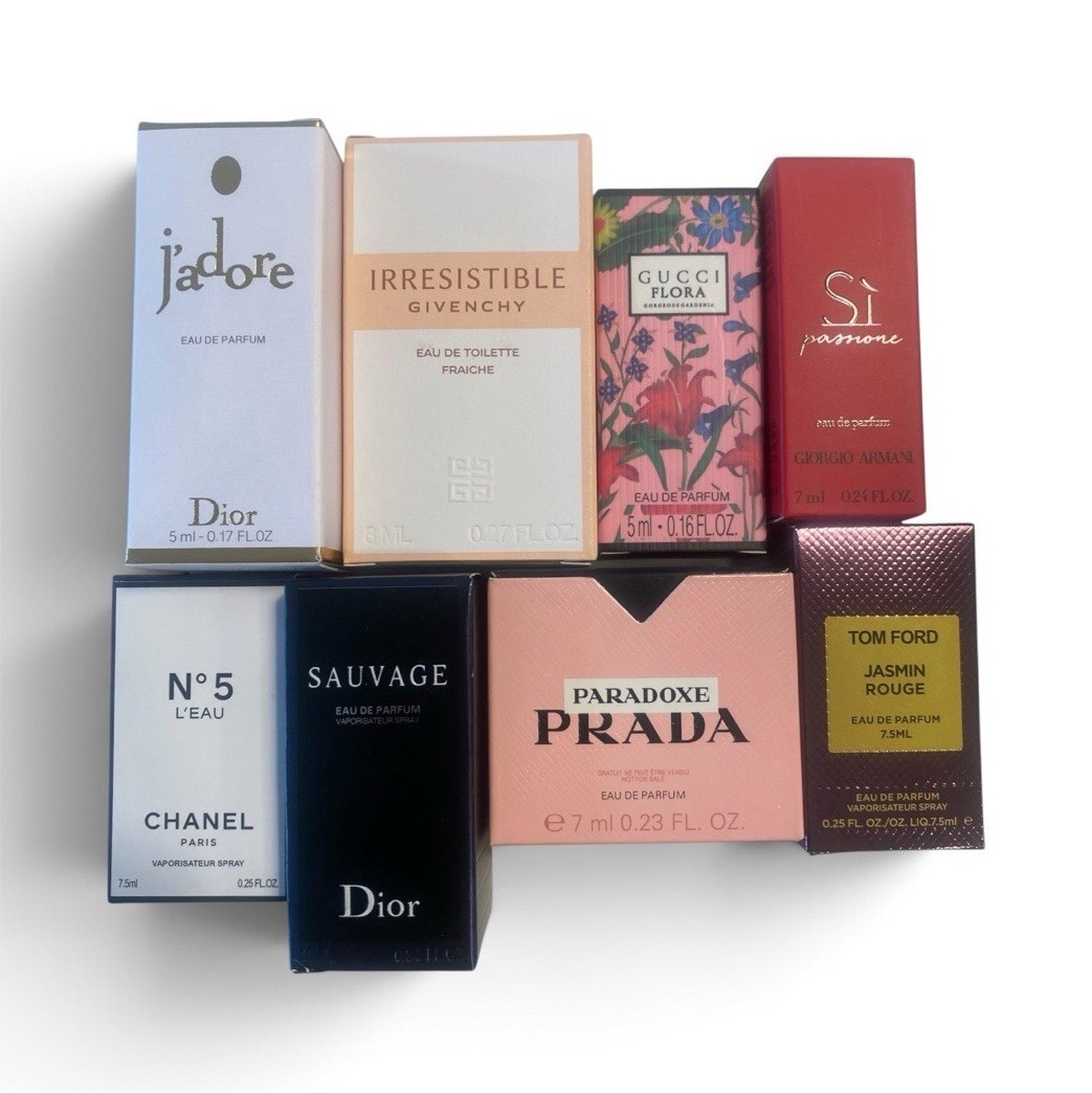 Lot of 8 Perfume Miniatures: Dior, Givenchy, Gucci, Armani, Chanel, Prada Lot of 8 Perfume Miniatures: Dior, Givenchy, Gucci, Armani, Chanel, Prada