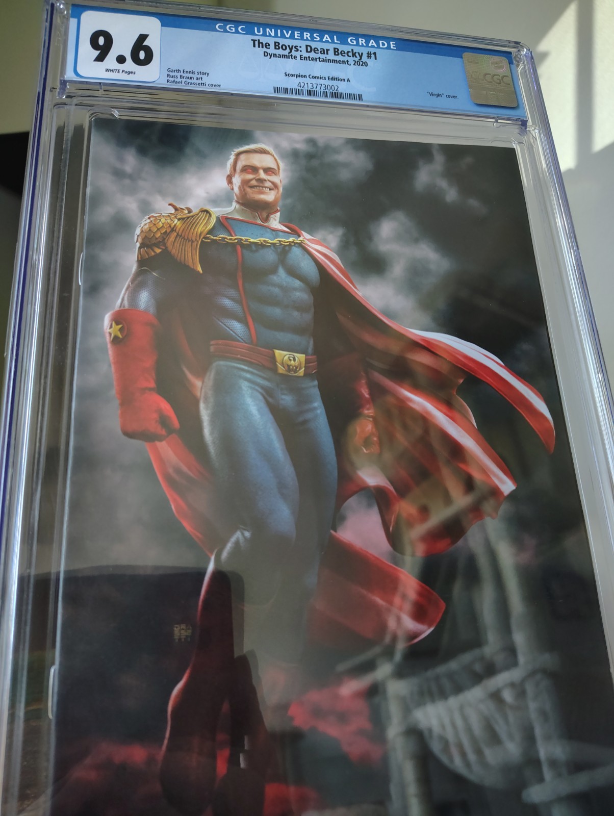 The Boys Dear Becky #1 CGC 9.6 Grassetti Scorpion Virgin Variant COA LTD 55/300