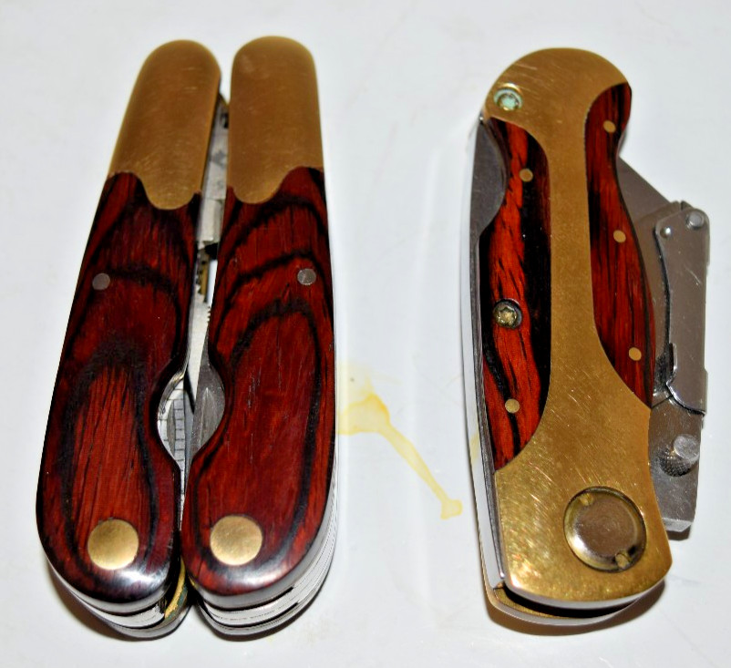 Vintage Husky 25th Anniversary Limited Edition 3-piece Brass Wood Tool Set Mint Vintage Husky 25th Anniversary Limited Edition 3-piece Brass Wood Tool Set Mint