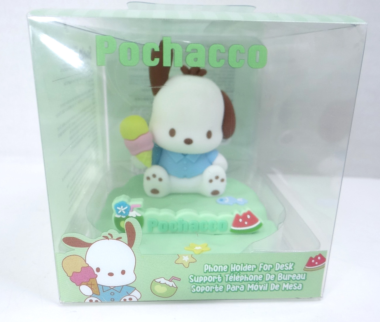 Sanrio Pochacco Phone Holder Stand For Desk Smart Phone NIB Miniso Mint Green