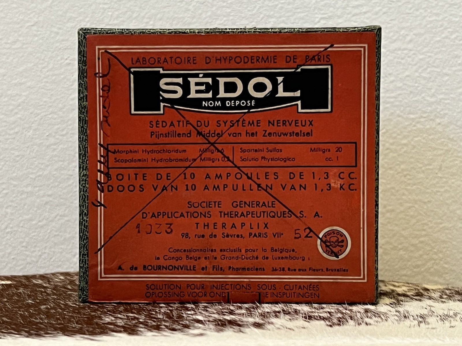 Vintage Box of Sedol Ampules w/ Paperwork - Paris - Rare Pharma 