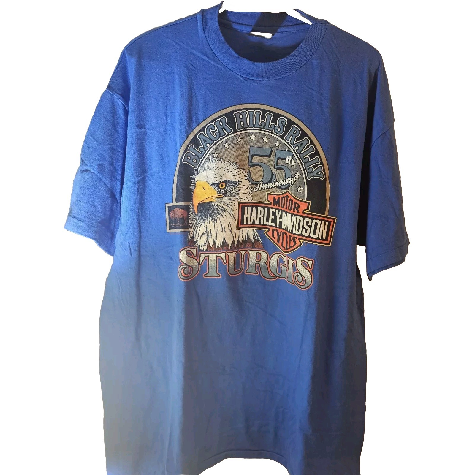 Vtg 1995 Harley-Davidson 55th Anniversary Sturgis Black Hills Rally TEE Sz XL Vtg 1995 Harley-Davidson 55th Anniversary Sturgis Black Hills Rally TEE Sz XL