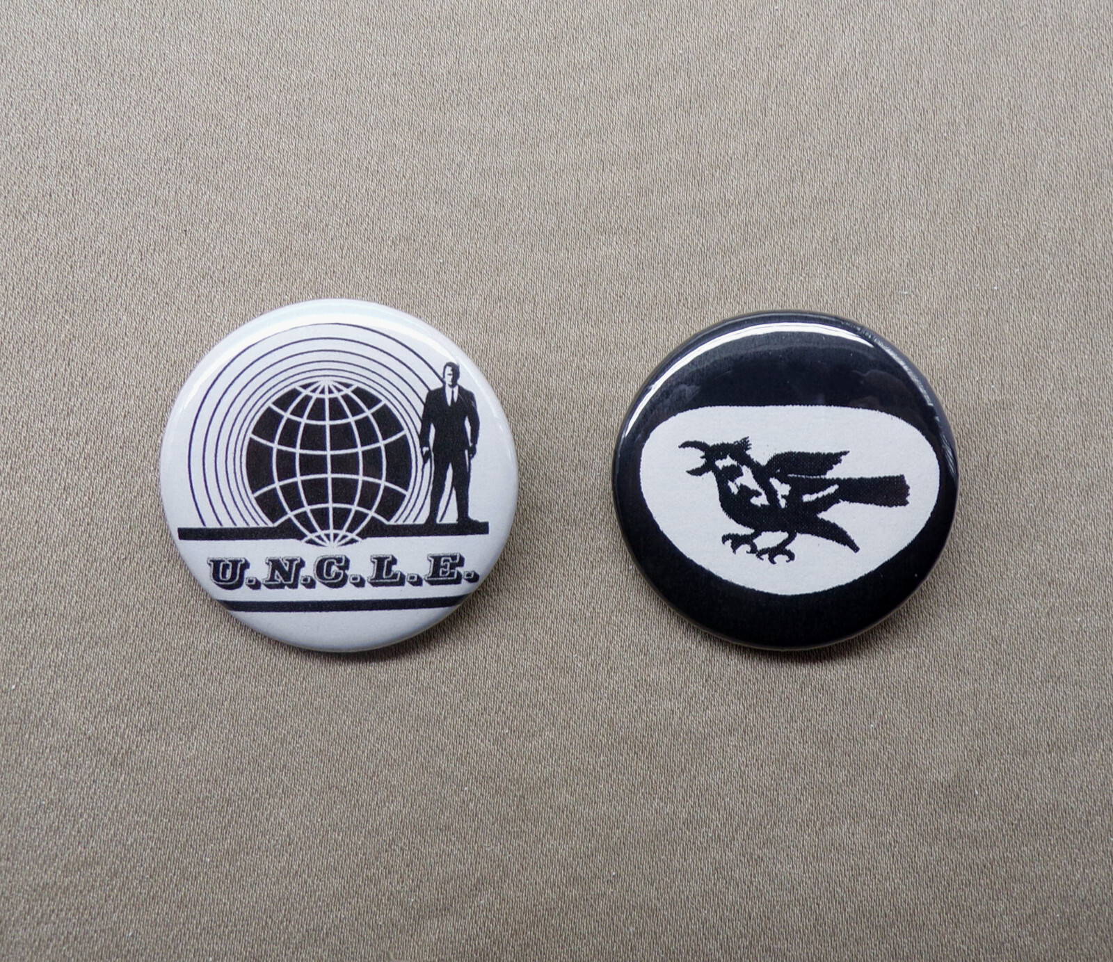 Man From UNCLE Logo & THRUSH Logo 1.25\